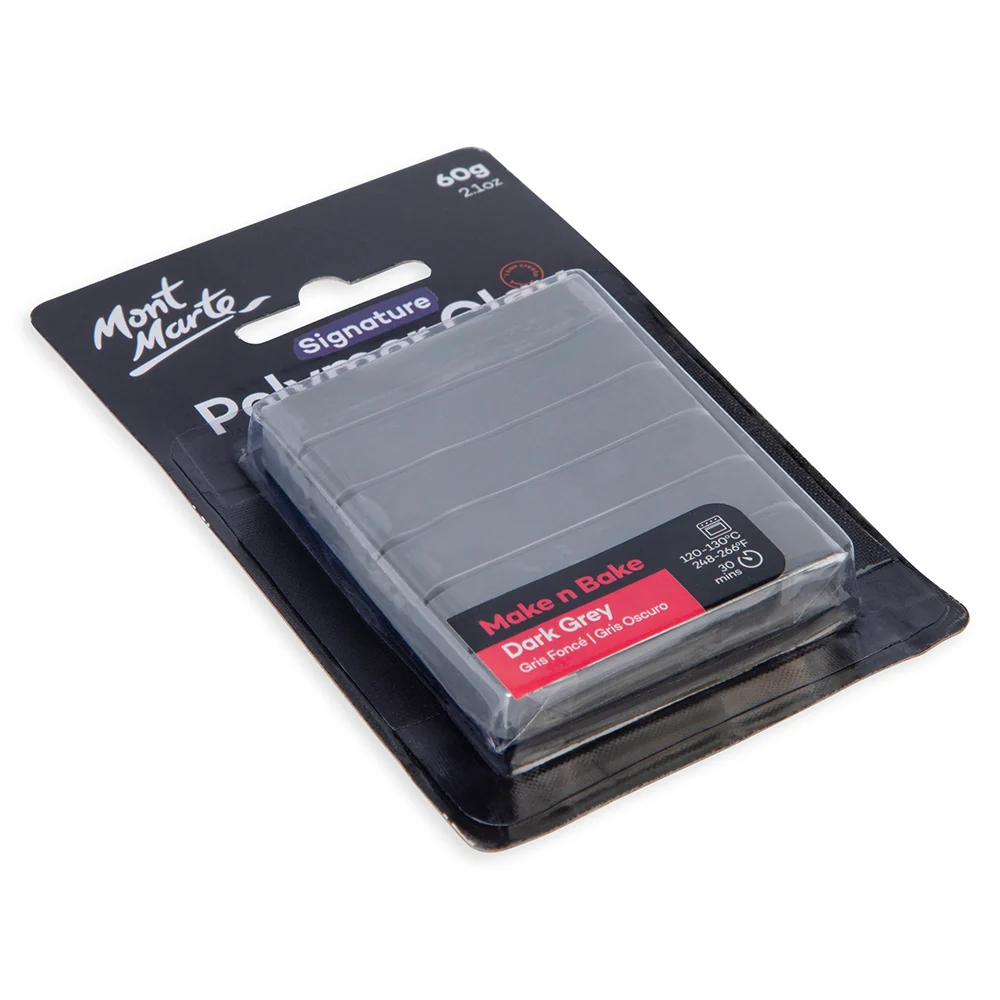 Make n Bake Polymer Clay Signature 60g (2.1oz) - Dark Grey - Image 2