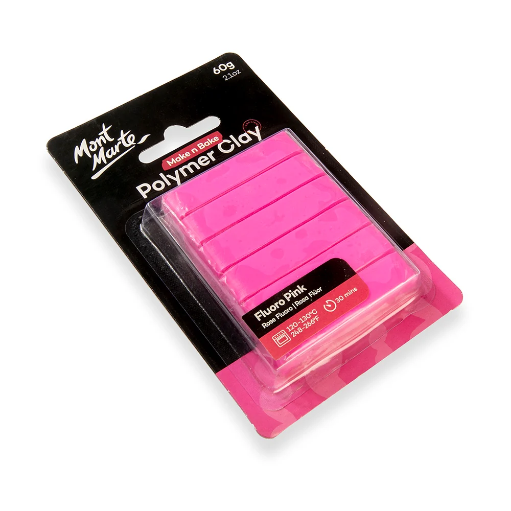 Make n Bake Polymer Clay Signature 60g (2.1oz) - Fluoro Pink - Image 3