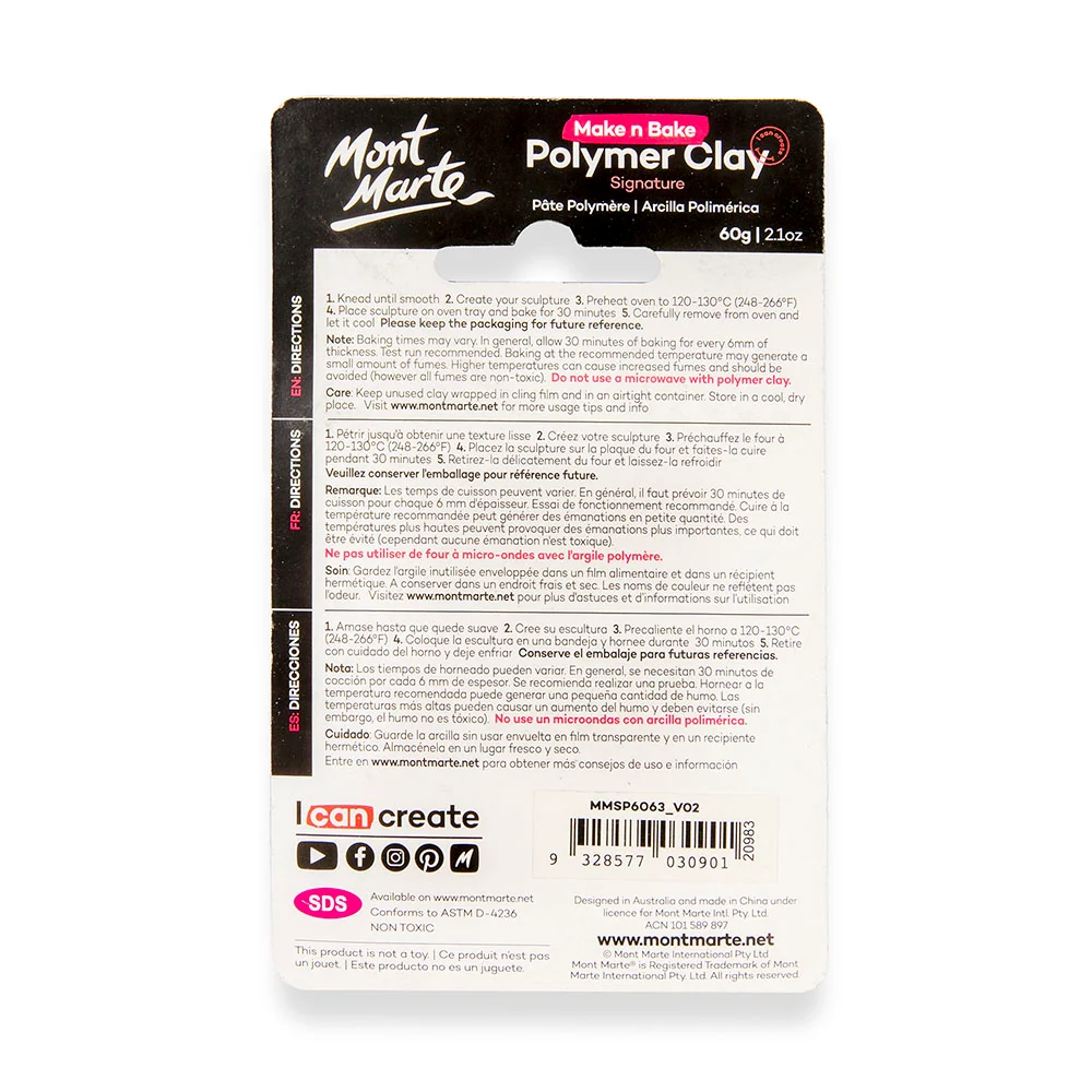 Make n Bake Polymer Clay Signature 60g (2.1oz) - Metallic Blue - Image 2