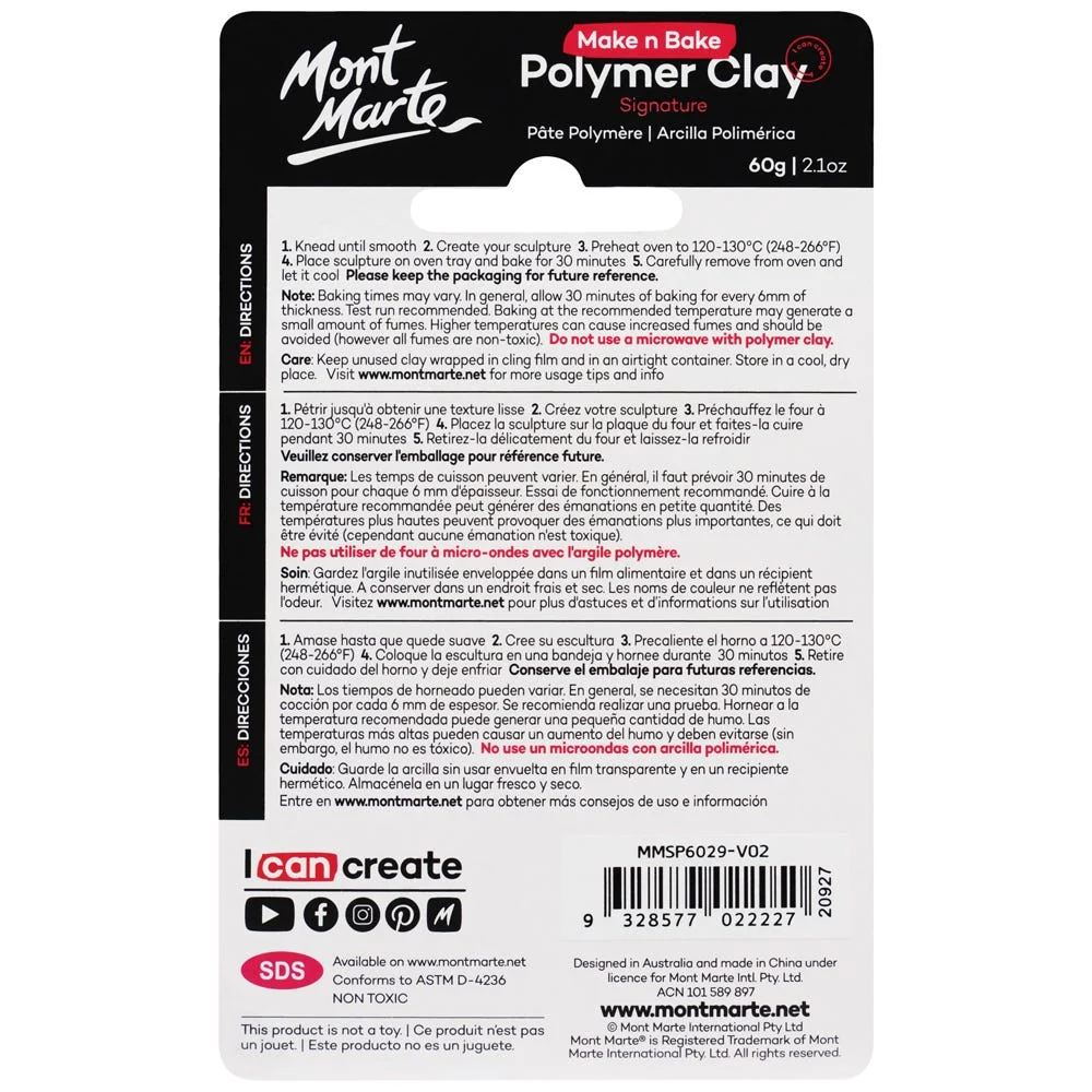 Make n Bake Polymer Clay Signature 60g (2.1oz) - Periwinkle Blue - Image 2