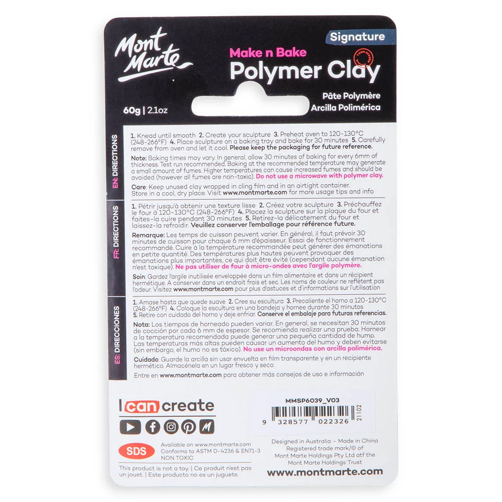 Make n Bake Polymer Clay Signature 60g (2.1oz) - Violet - Image 3