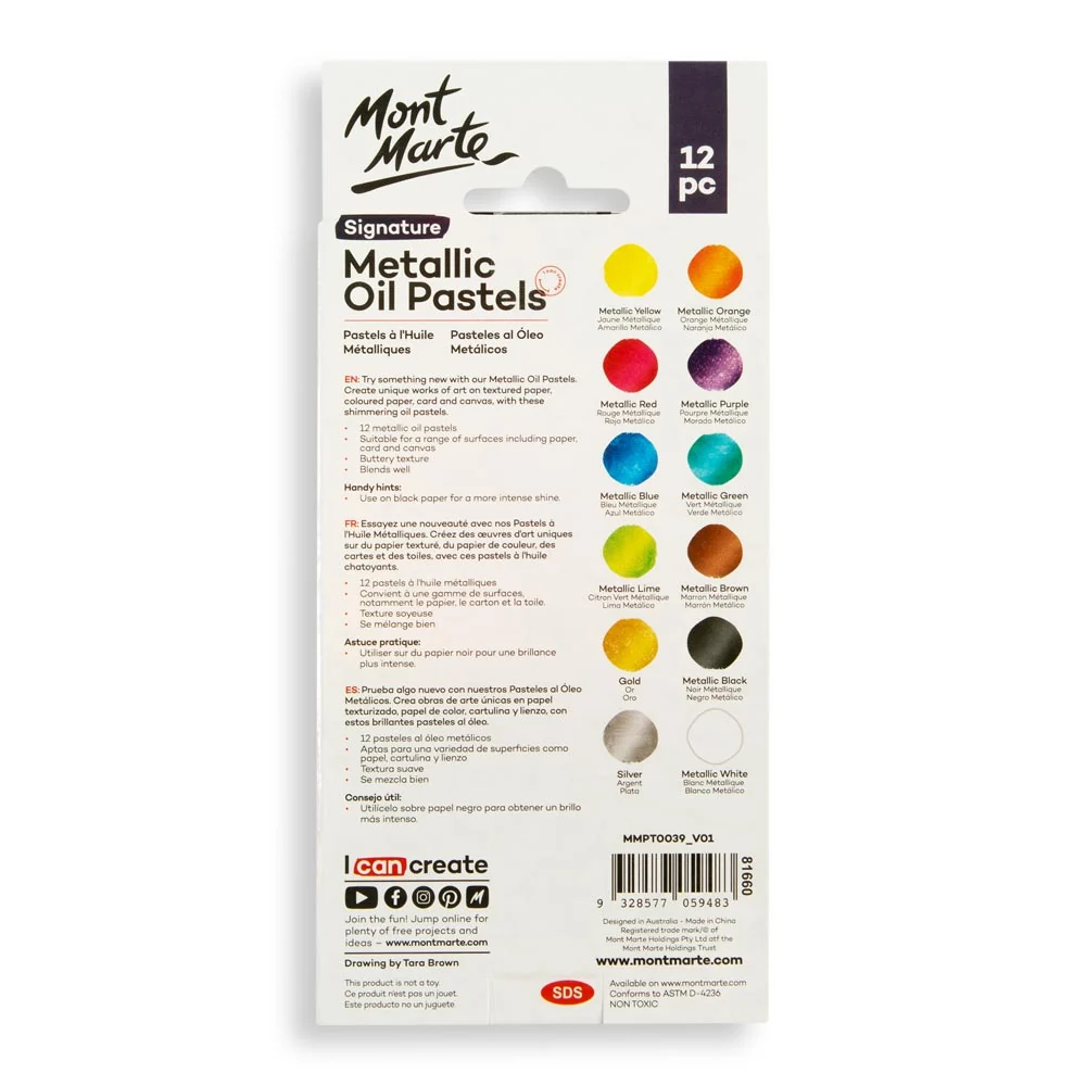 Metallic Oil Pastels Signature 12pc - Image 5