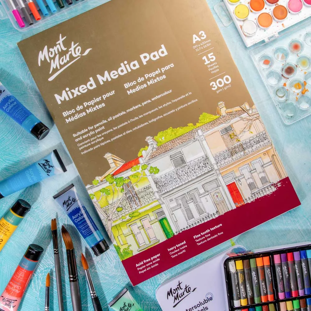 Mixed Media Pad Premium 300gsm A3 15 Sheets - Image 9