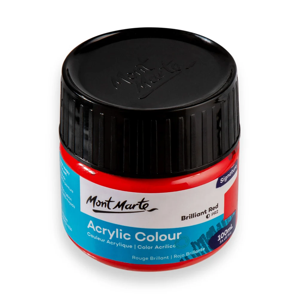 Acrylic Colour Paint Signature 100ml (3.4 US fl.oz) - Brilliant Red - Image 3