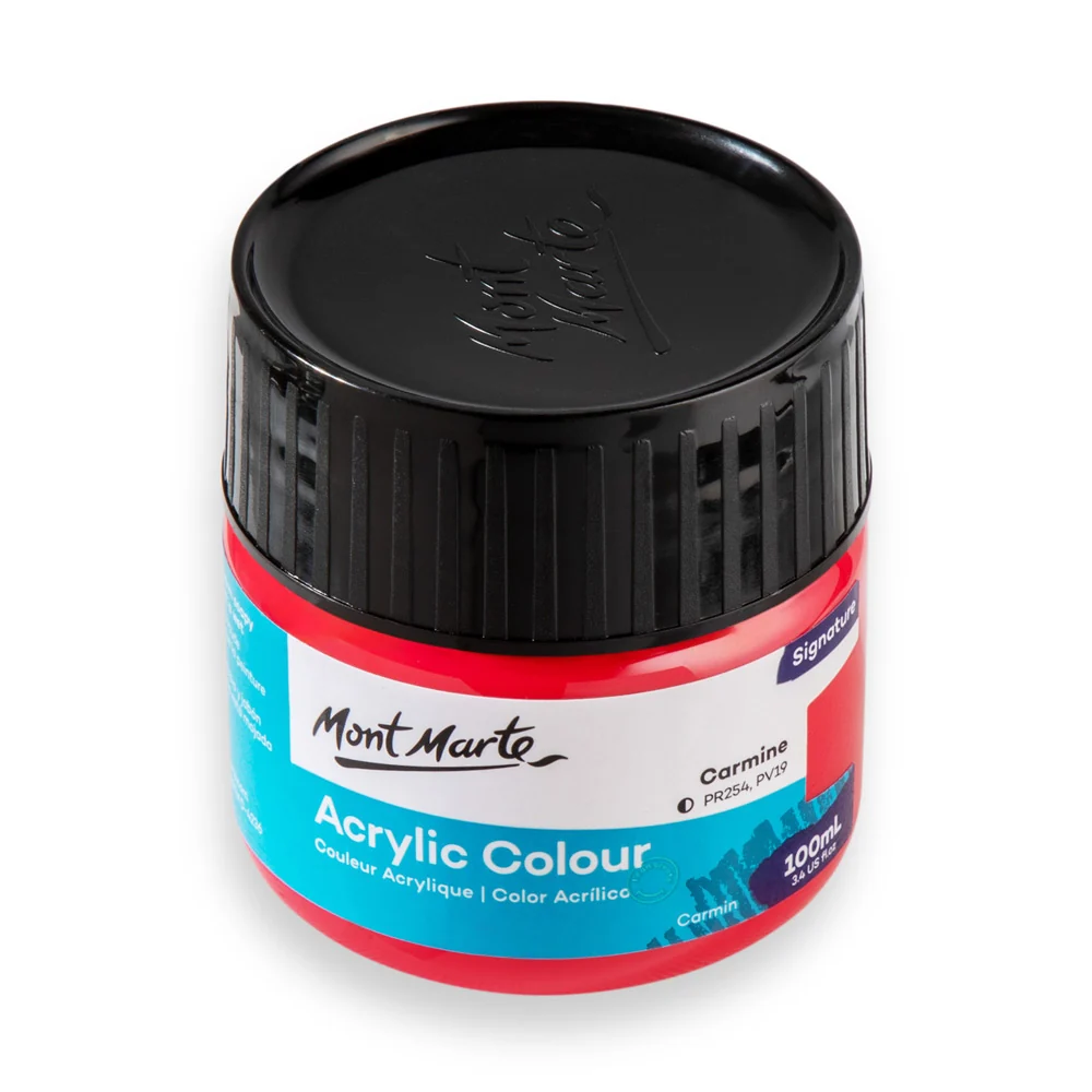 Acrylic Colour Paint Signature 100ml (3.4 US fl.oz) - Carmine - Image 3