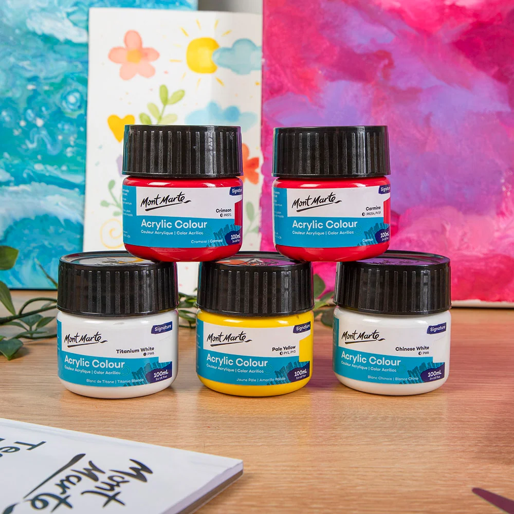 Acrylic Colour Paint Signature 100ml (3.4 US fl.oz) - Carmine - Image 7