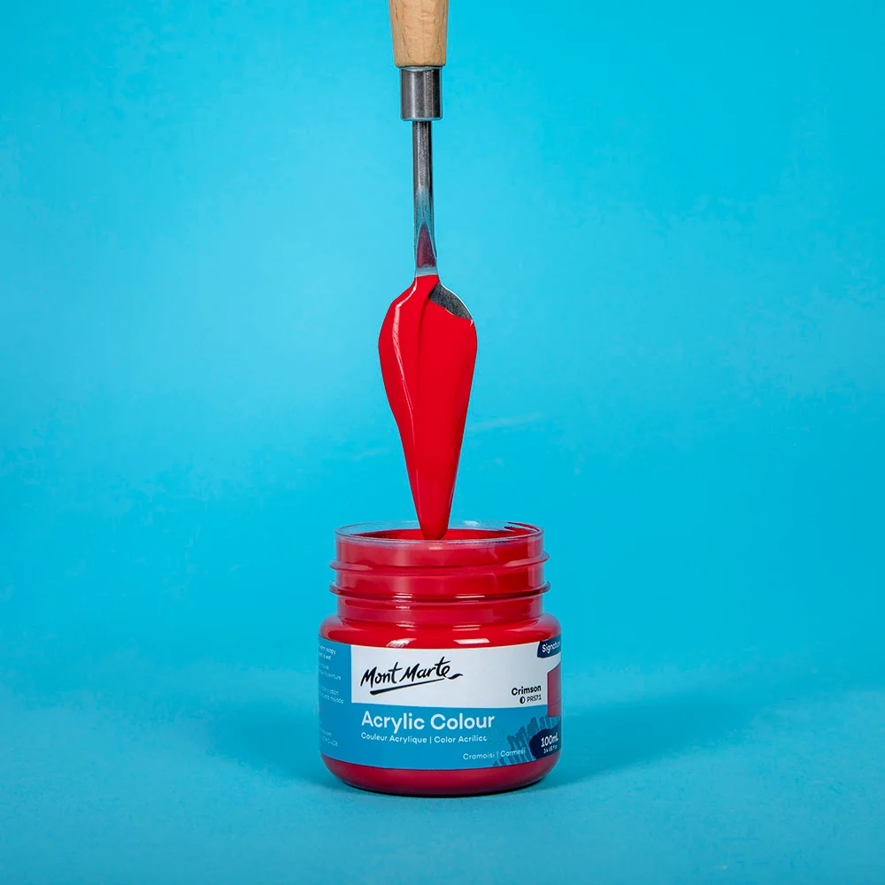 Acrylic Colour Paint Signature 100ml (3.4 US fl.oz) - Crimson - Image 2