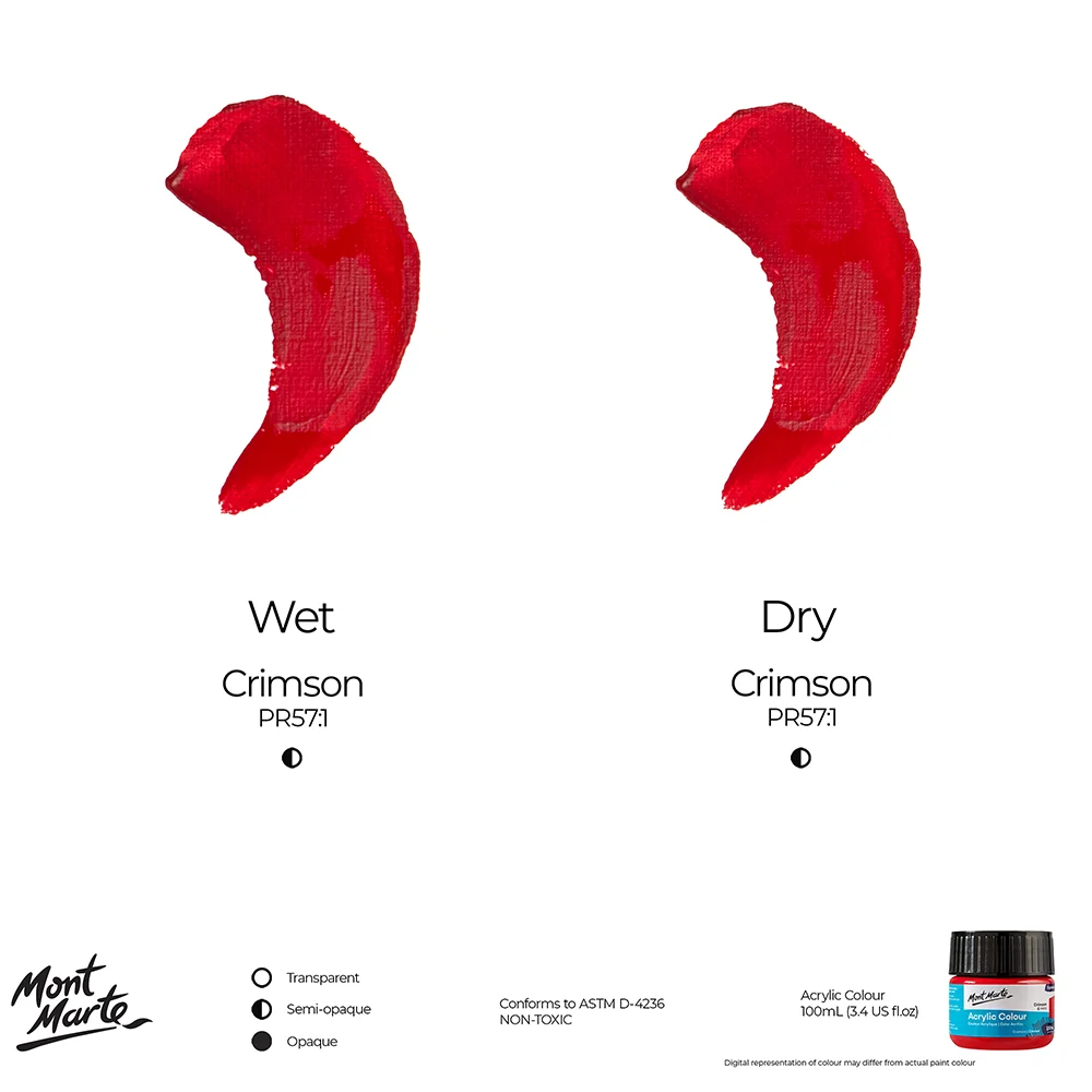 Acrylic Colour Paint Signature 100ml (3.4 US fl.oz) - Crimson - Image 9