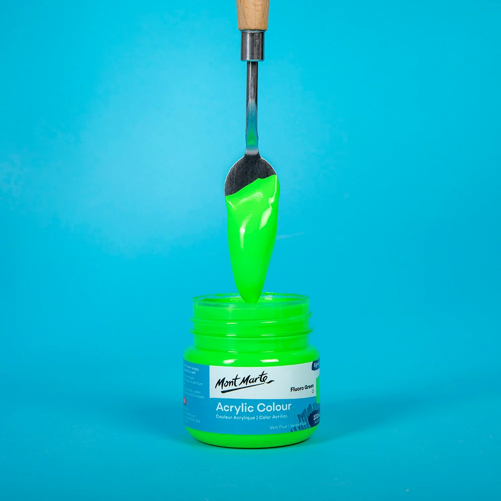 Acrylic Colour Paint Signature 100ml (3.4 US fl.oz) - Fluoro Green - Image 2