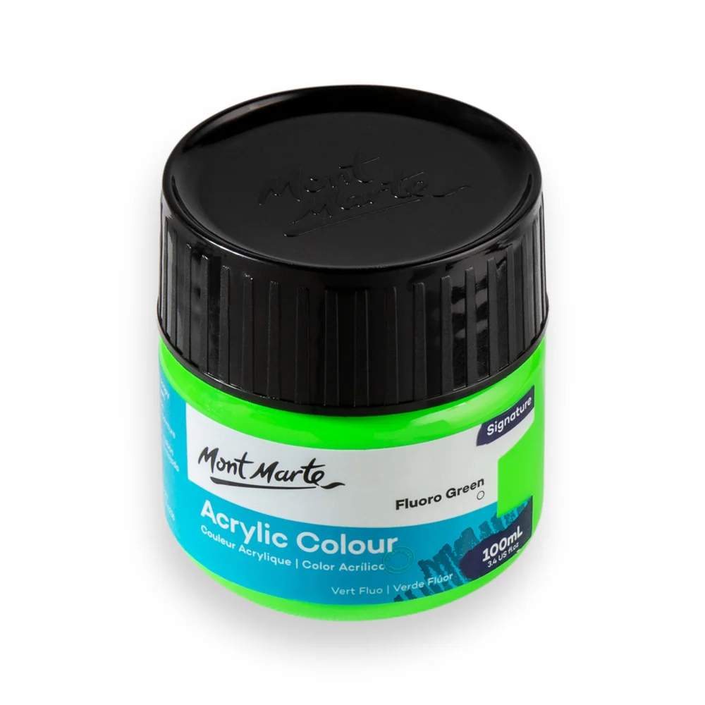 Acrylic Colour Paint Signature 100ml (3.4 US fl.oz) - Fluoro Green - Image 3