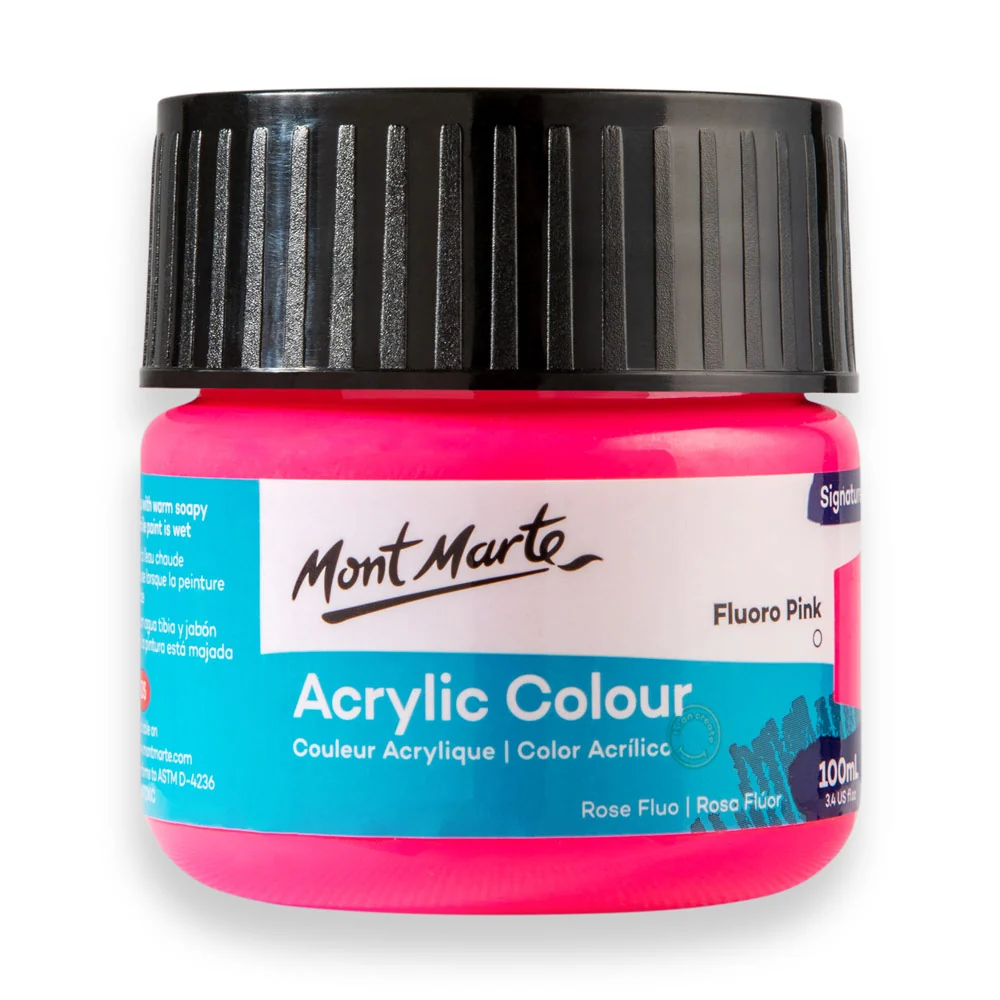 Acrylic Colour Paint Signature 100ml (3.4 US fl.oz) - Fluoro Pink