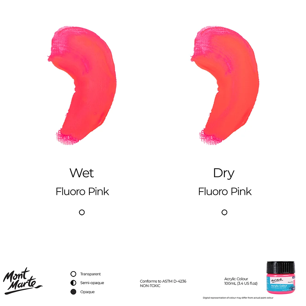 Acrylic Colour Paint Signature 100ml (3.4 US fl.oz) - Fluoro Pink - Image 8