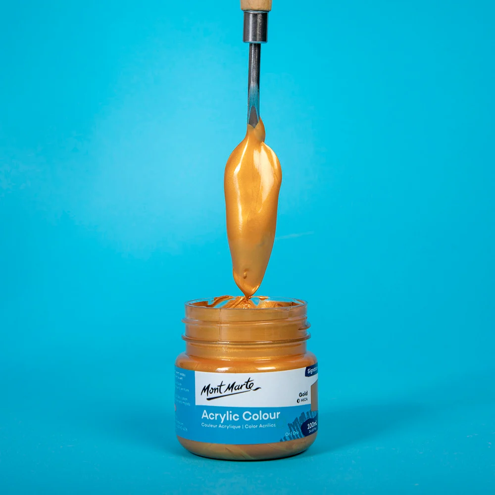 Acrylic Colour Paint Signature 100ml (3.4 US fl.oz) - Gold - Image 2