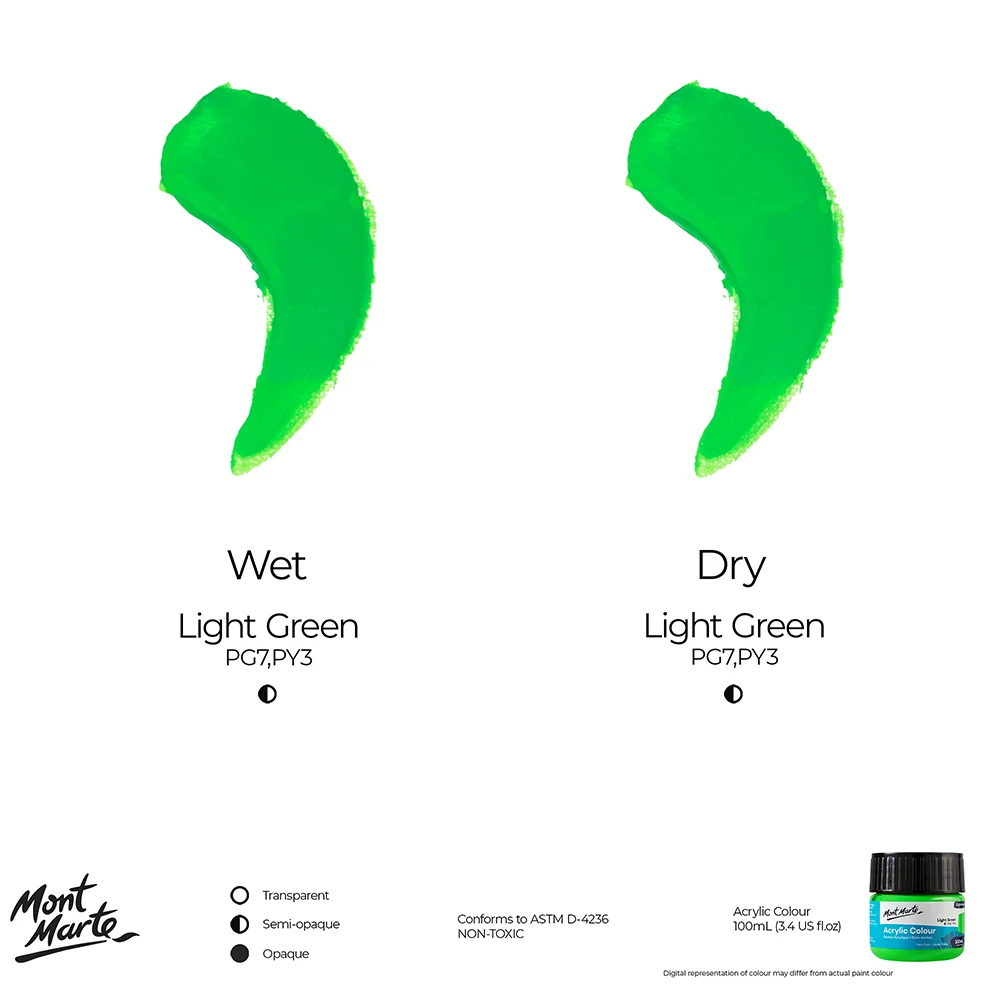 Acrylic Colour Paint Signature 100ml (3.4 US fl.oz) - Light Green - Image 9
