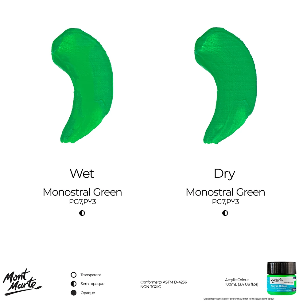Acrylic Colour Paint Signature 100ml (3.4 US fl.oz) - Monastral Green - Image 9