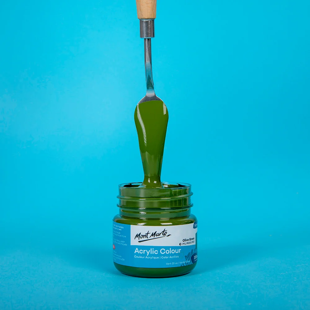 Acrylic Colour Paint Signature 100ml (3.4 US fl.oz) - Olive Green - Image 2