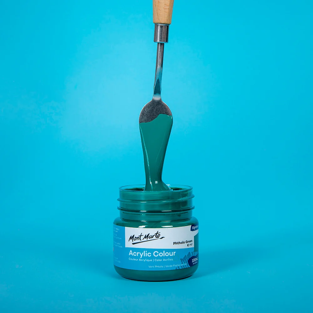 Acrylic Colour Paint Signature 100ml (3.4 US fl.oz) - Phthalo Green - Image 2