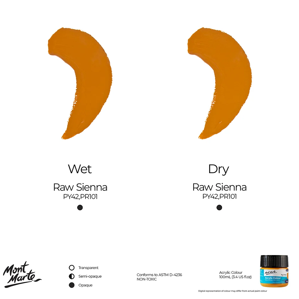 Acrylic Colour Paint Signature 100ml (3.4 US fl.oz) - Raw Sienna - Image 9