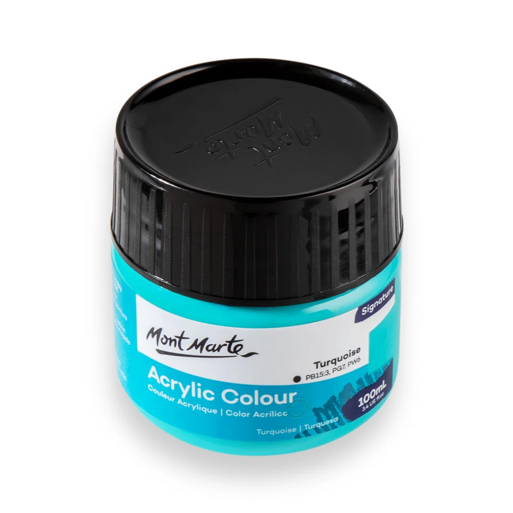 Acrylic Colour Paint Signature 100ml (3.4 US fl.oz) - Turquoise - Image 3