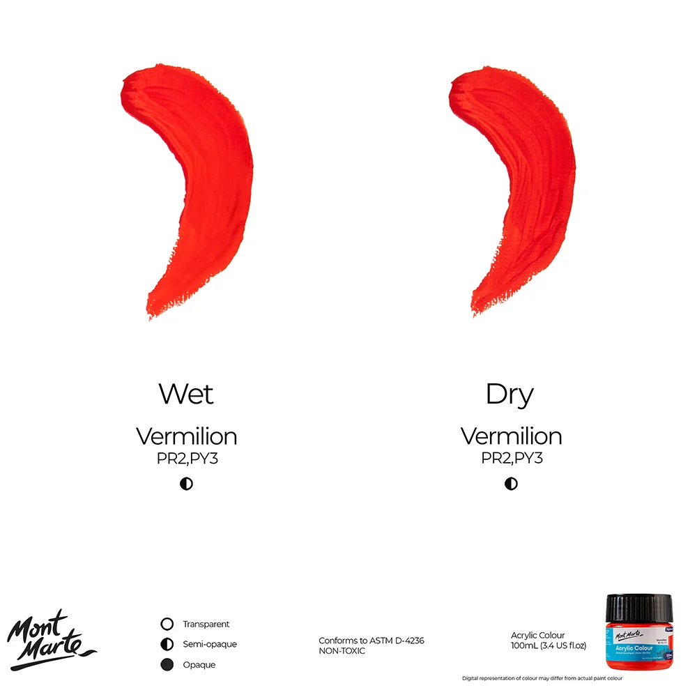Acrylic Colour Paint Signature 100ml (3.4 US fl.oz) - Vermilion - Image 9