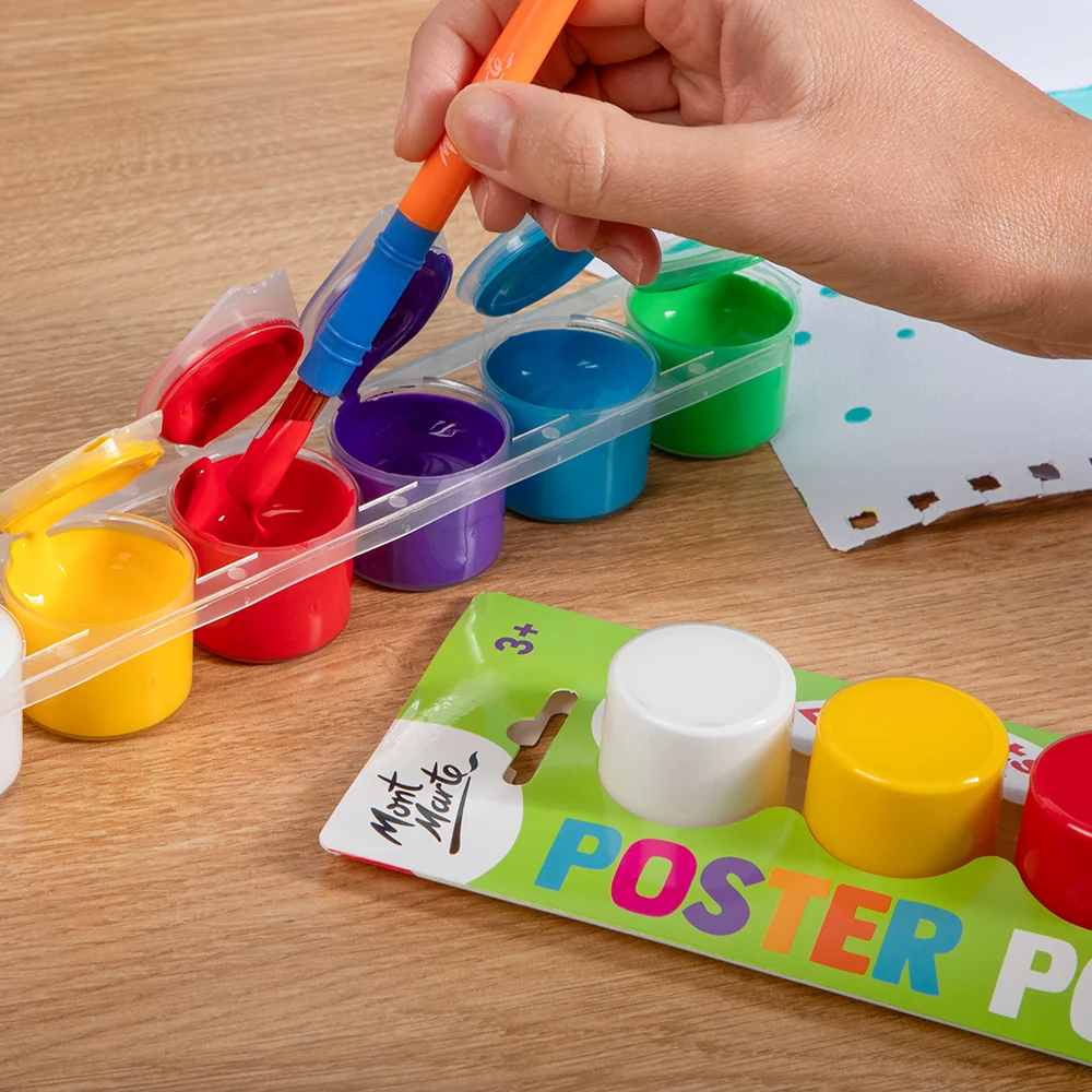 Poster Paint Pots 6pc x 15ml (0.5 US fl.oz) - Brights - Image 5