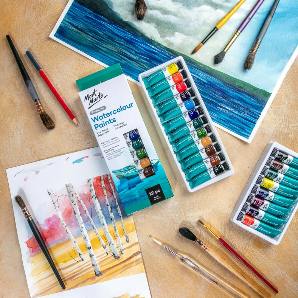 Watercolour Paints Premium 12pc x 8ml - Image 7