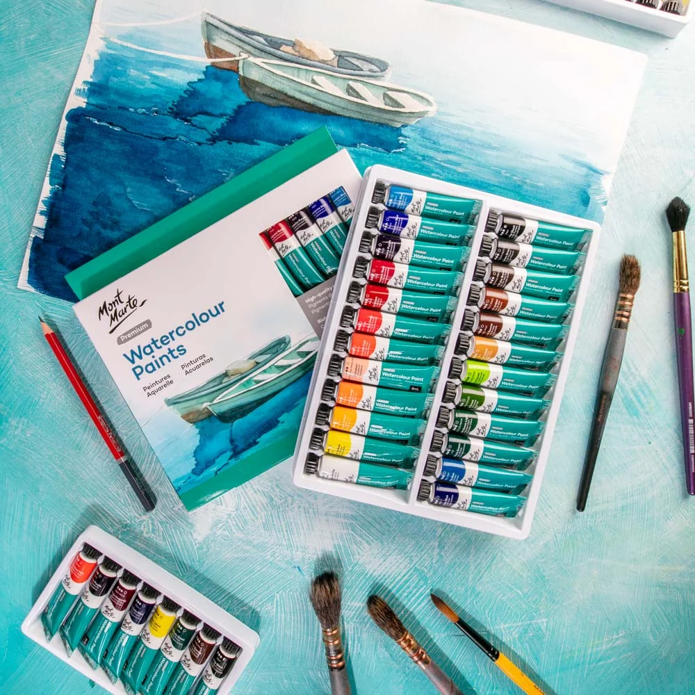 Watercolour Paints Premium 24pc x 8ml - Image 9
