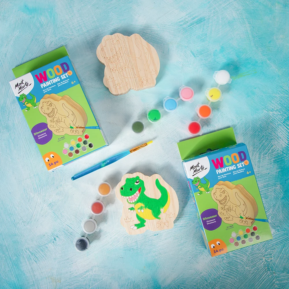 Wood Painting Set 14pc - Dinosaur - Image 10