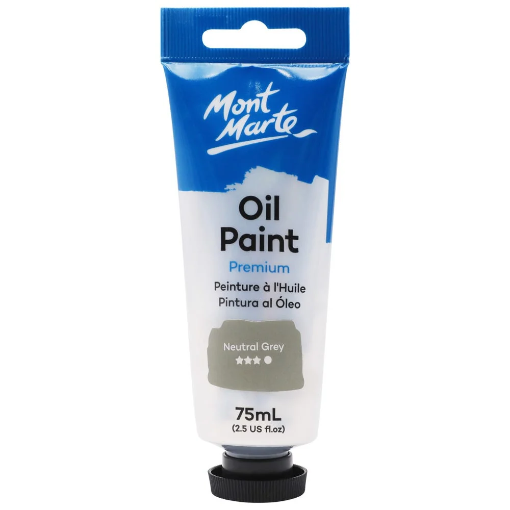 Oil Paint Premium 75ml (2.5 US fl.oz) Tube - Neutral Grey