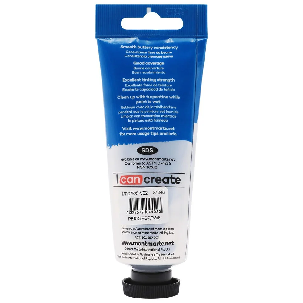 Oil Paint Premium 75ml (2.5 US fl.oz) Tube - Turquoise - Image 2
