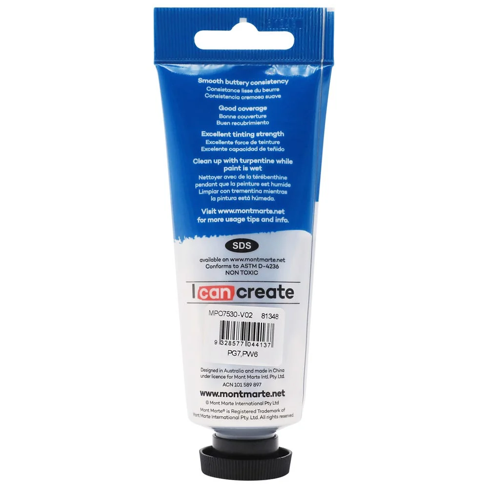 Oil Paint Premium 75ml (2.5 US fl.oz) Tube - Viridian - Image 2