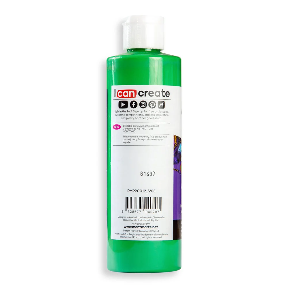 Pouring Acrylic Paint Premium 240ml (8.12 US fl.oz) - Dark Green - Image 3
