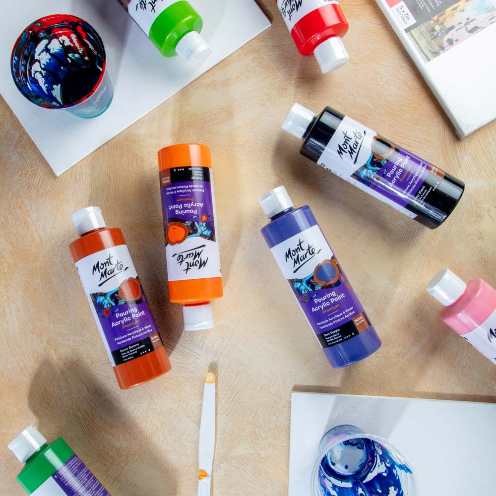 Pouring Acrylic Paint Premium 240ml (8.12 US fl.oz) - Dark Purple - Image 7