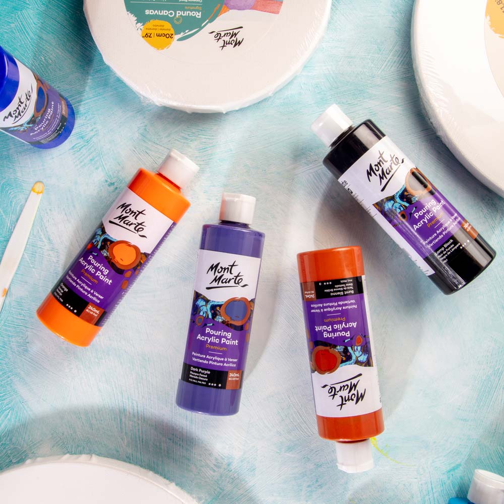 Pouring Acrylic Paint Premium 240ml (8.12 US fl.oz) - Dark Purple - Image 8