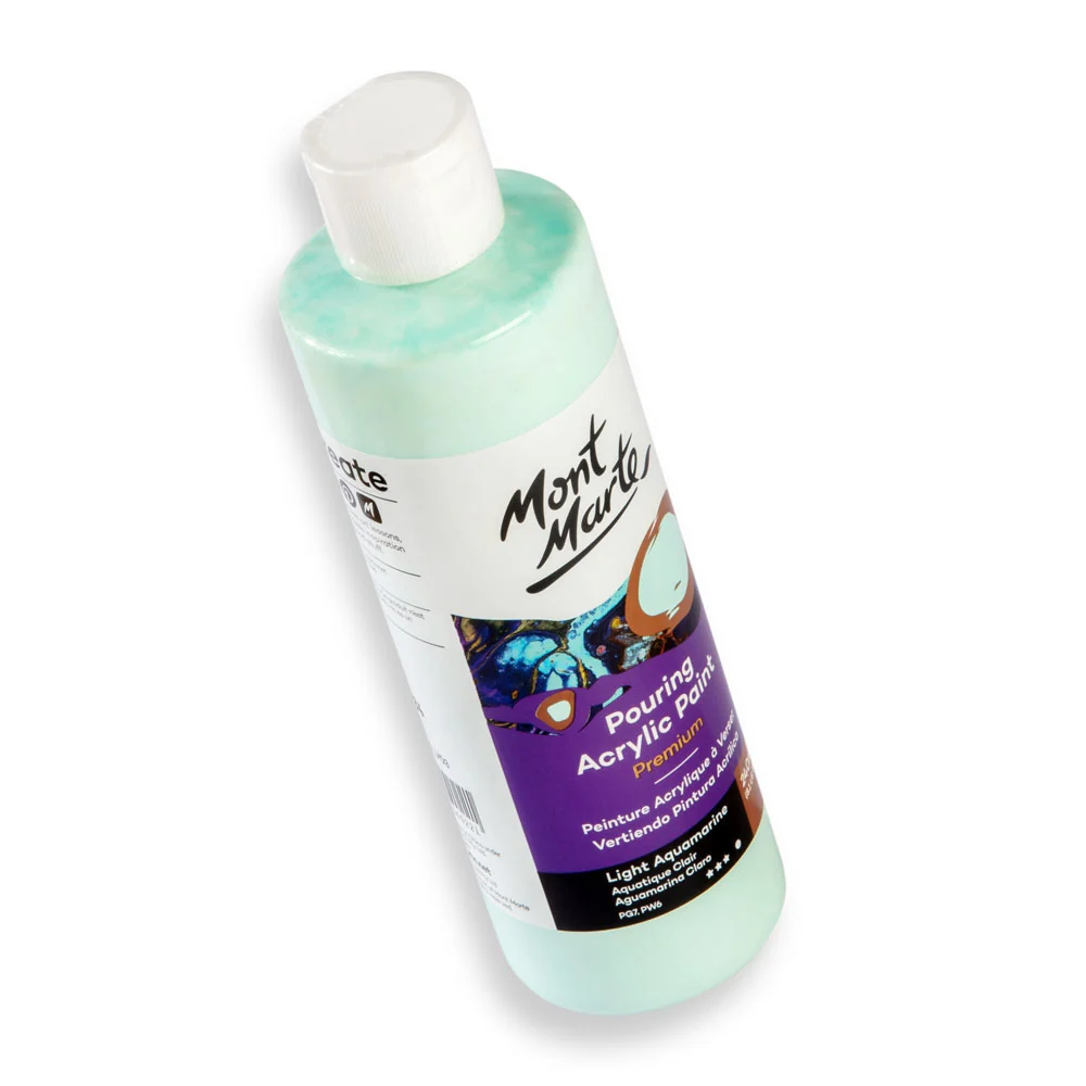 Pouring Acrylic Paint Premium 240ml (8.12 US fl.oz) - Light Aquamarine - Image 2