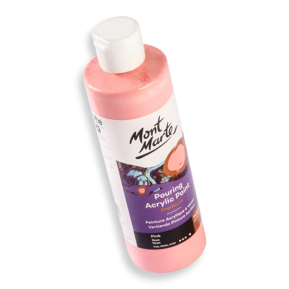 Pouring Acrylic Paint Premium 240ml (8.12 US fl.oz) - Pink - Image 2