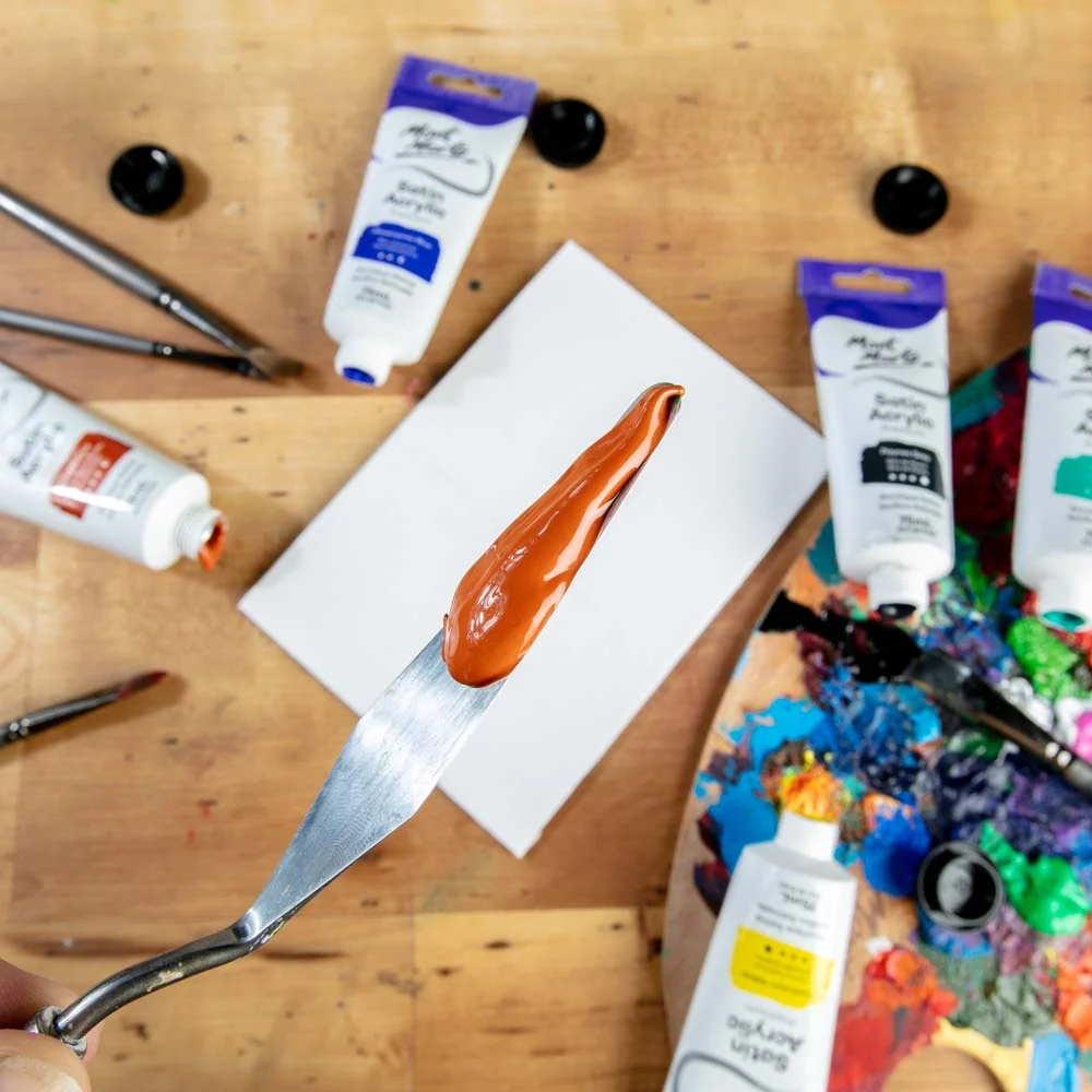 Satin Acrylic Paint Premium 75ml (2.5 US fl.oz) Tube - Burnt Sienna - Image 7