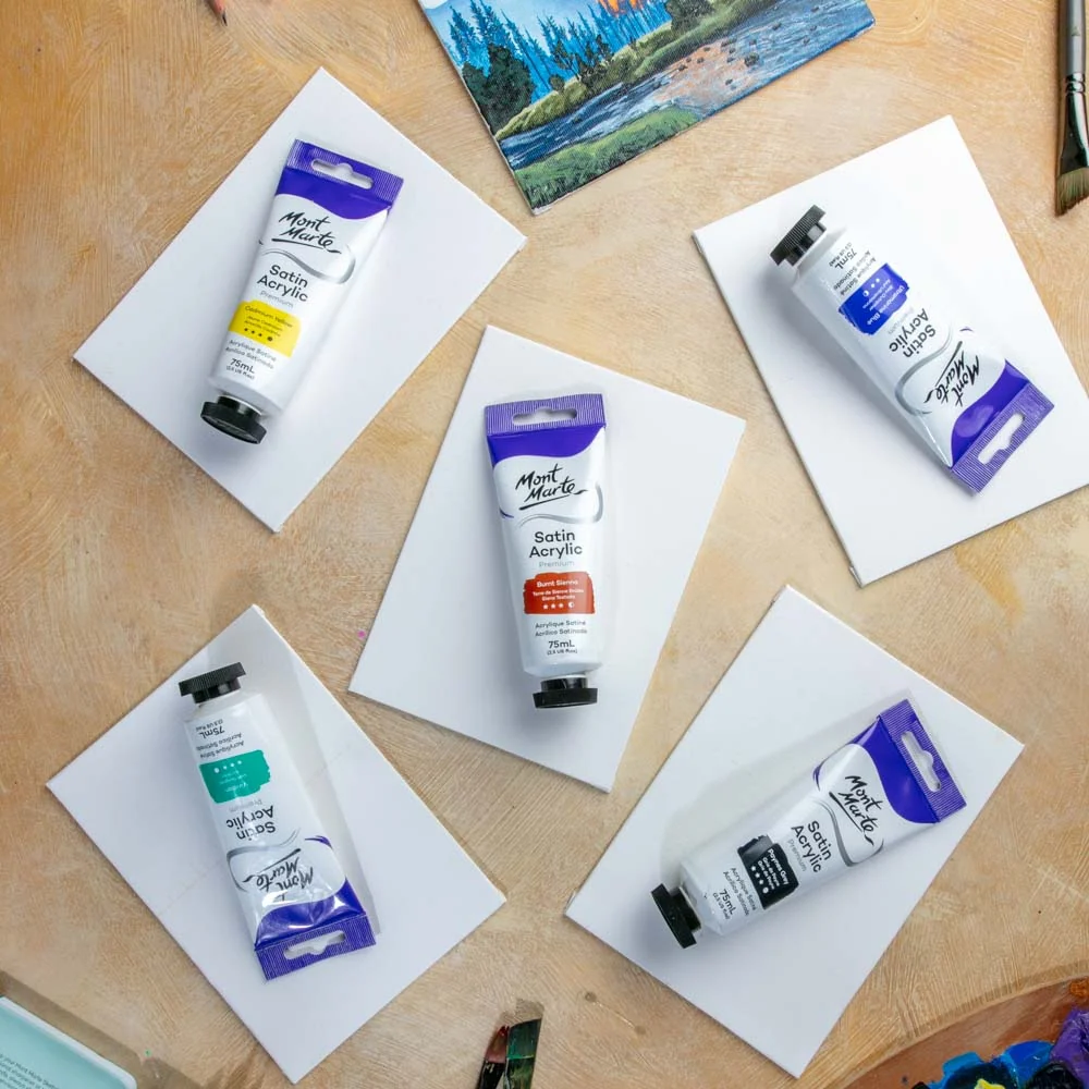 Satin Acrylic Paint Premium 75ml (2.5 US fl.oz) Tube - Burnt Sienna - Image 8