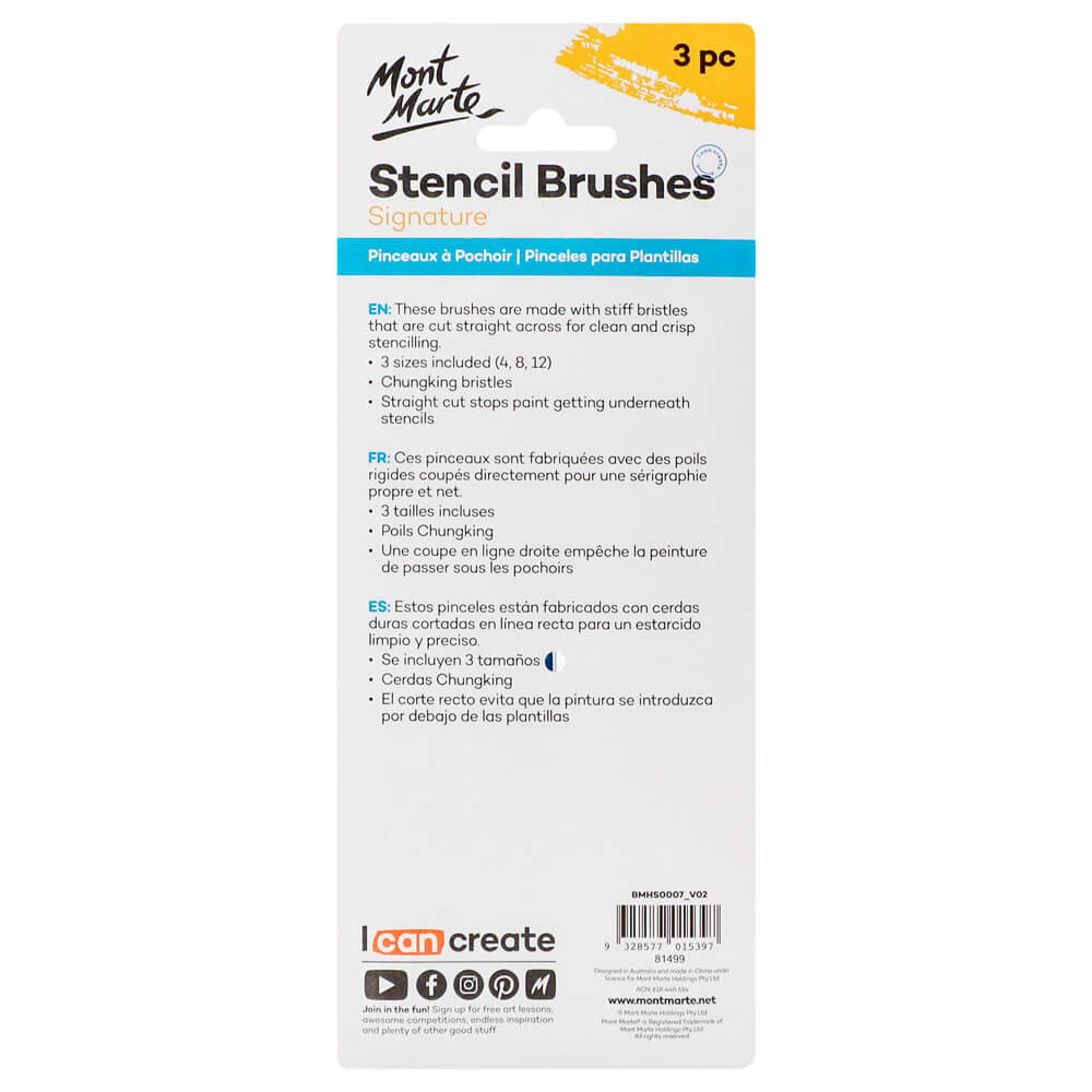 Stencil Brushes Signature 3pc - Image 2