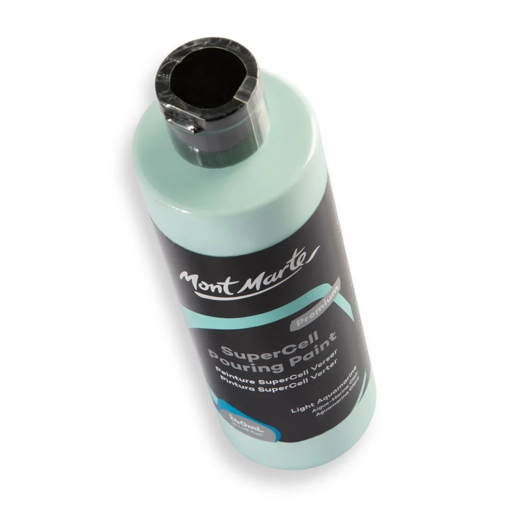 SuperCell Pouring Paint Premium 240ml (8.1 US fl.oz) - Light Aquamarine - Image 3
