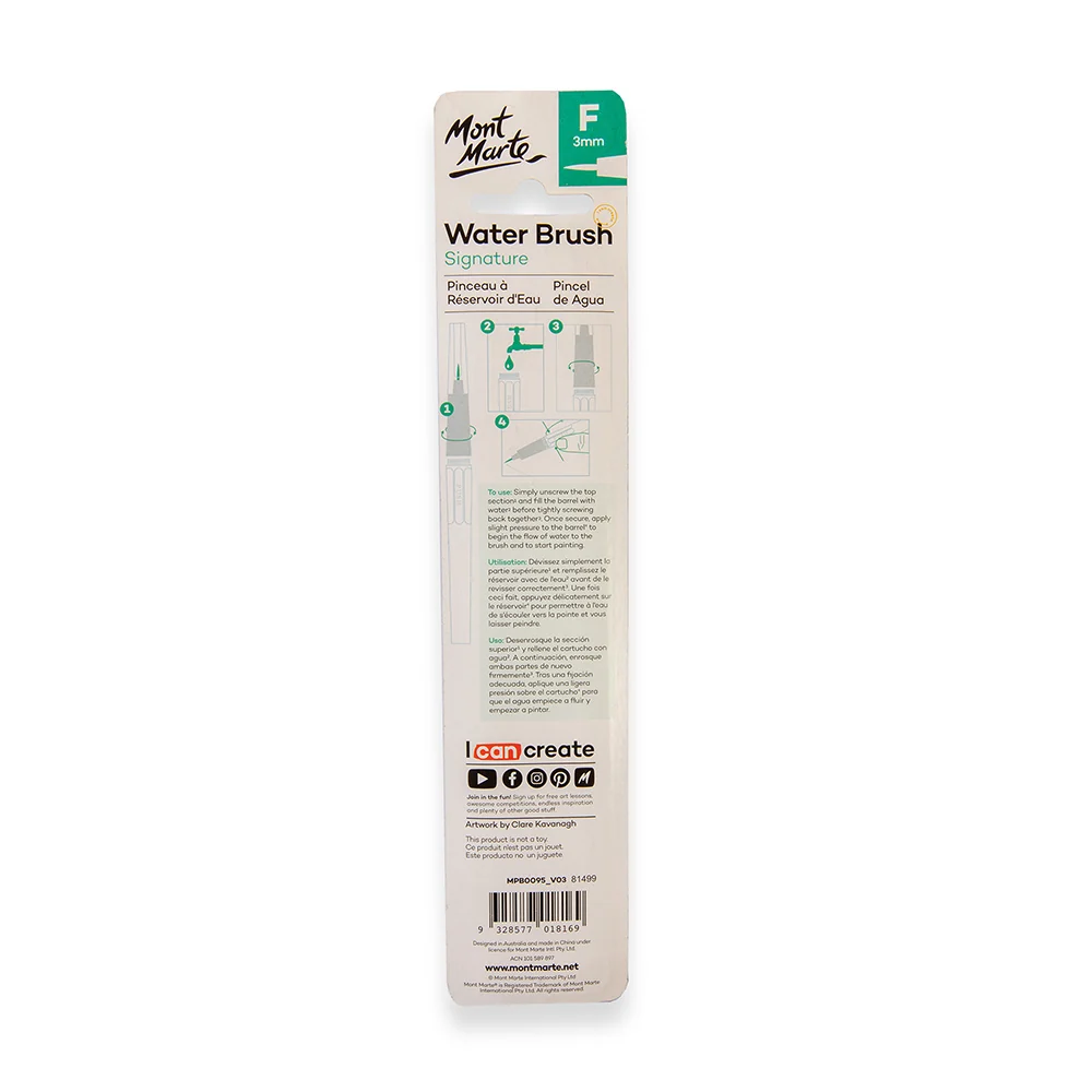 Water Brush Round Fine Tip Signature 3mm (0.12in) - Image 4