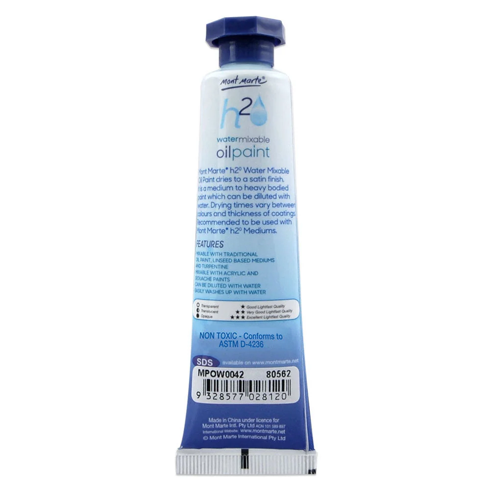 Water Mixable Oil Paint 37ml (1.25oz) - Ivory Black - Image 2