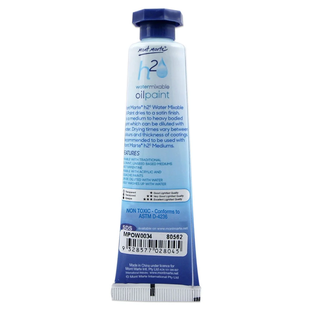 Water Mixable Oil Paint 37ml (1.25oz) - Raw Sienna - Image 2