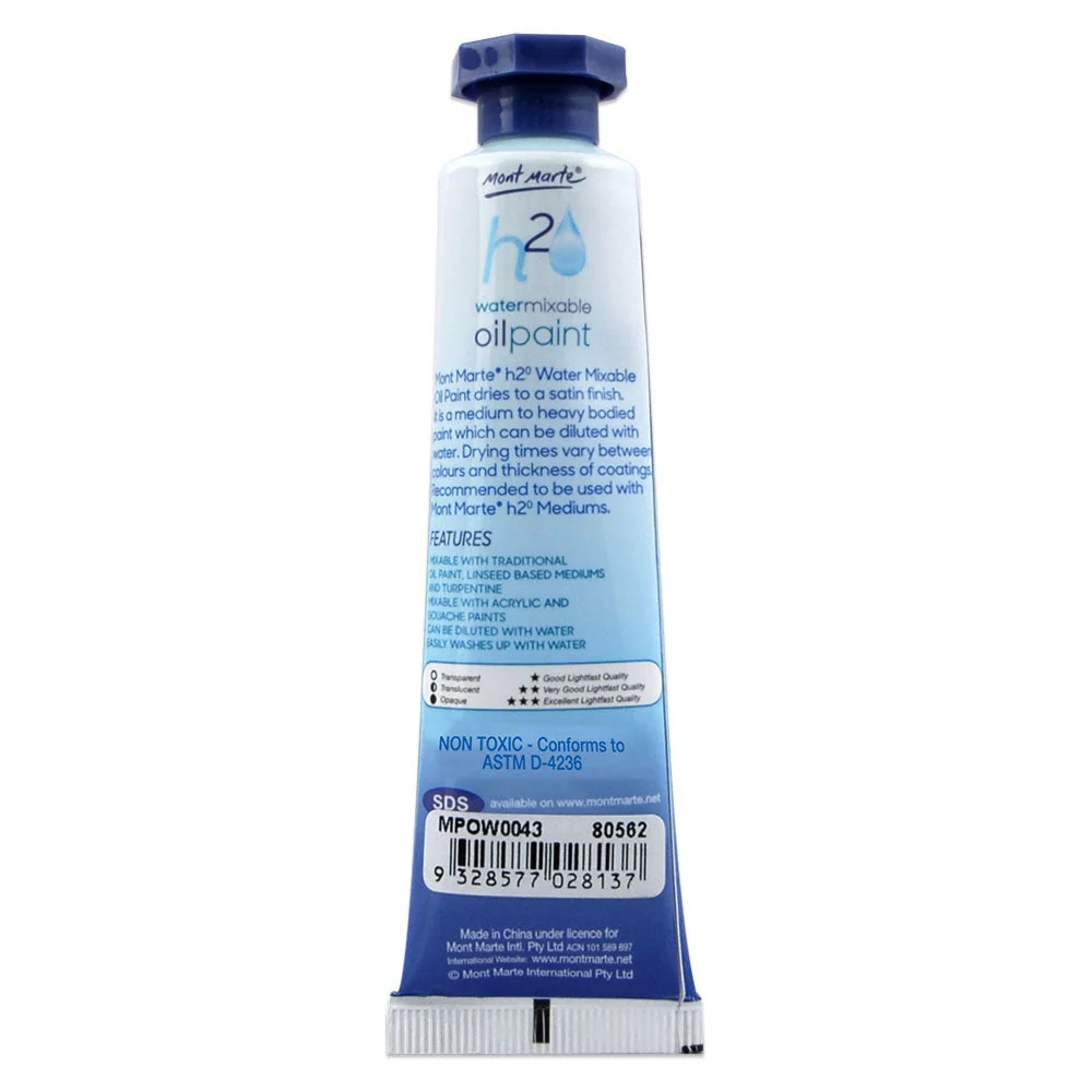 Water Mixable Oil Paint 37ml (1.25oz) - Trans Yellow - Image 2