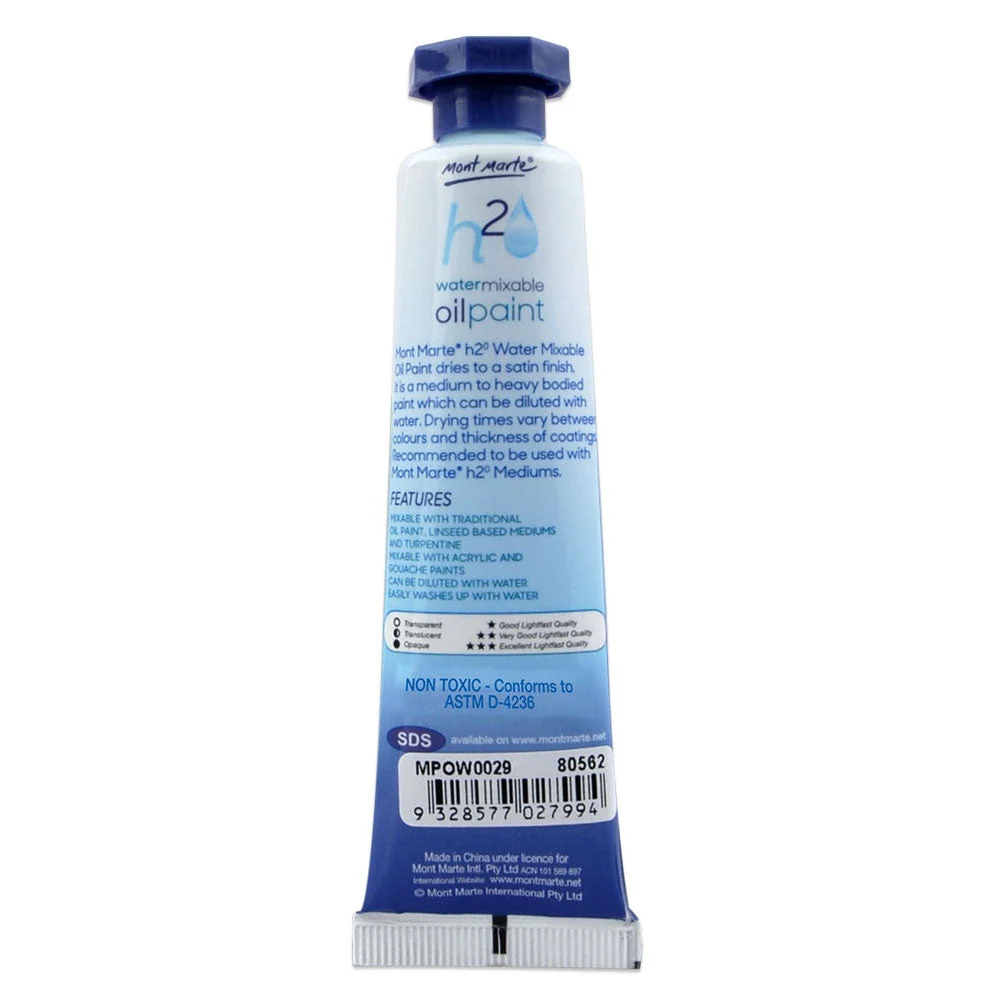 Water Mixable Oil Paint 37ml (1.25oz) - Turquoise - Image 2