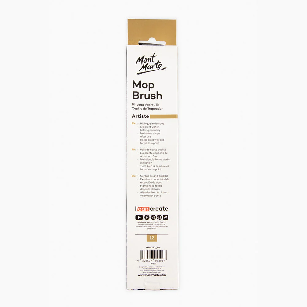 Watercolour Mop Brush Artiste 12 - Image 4