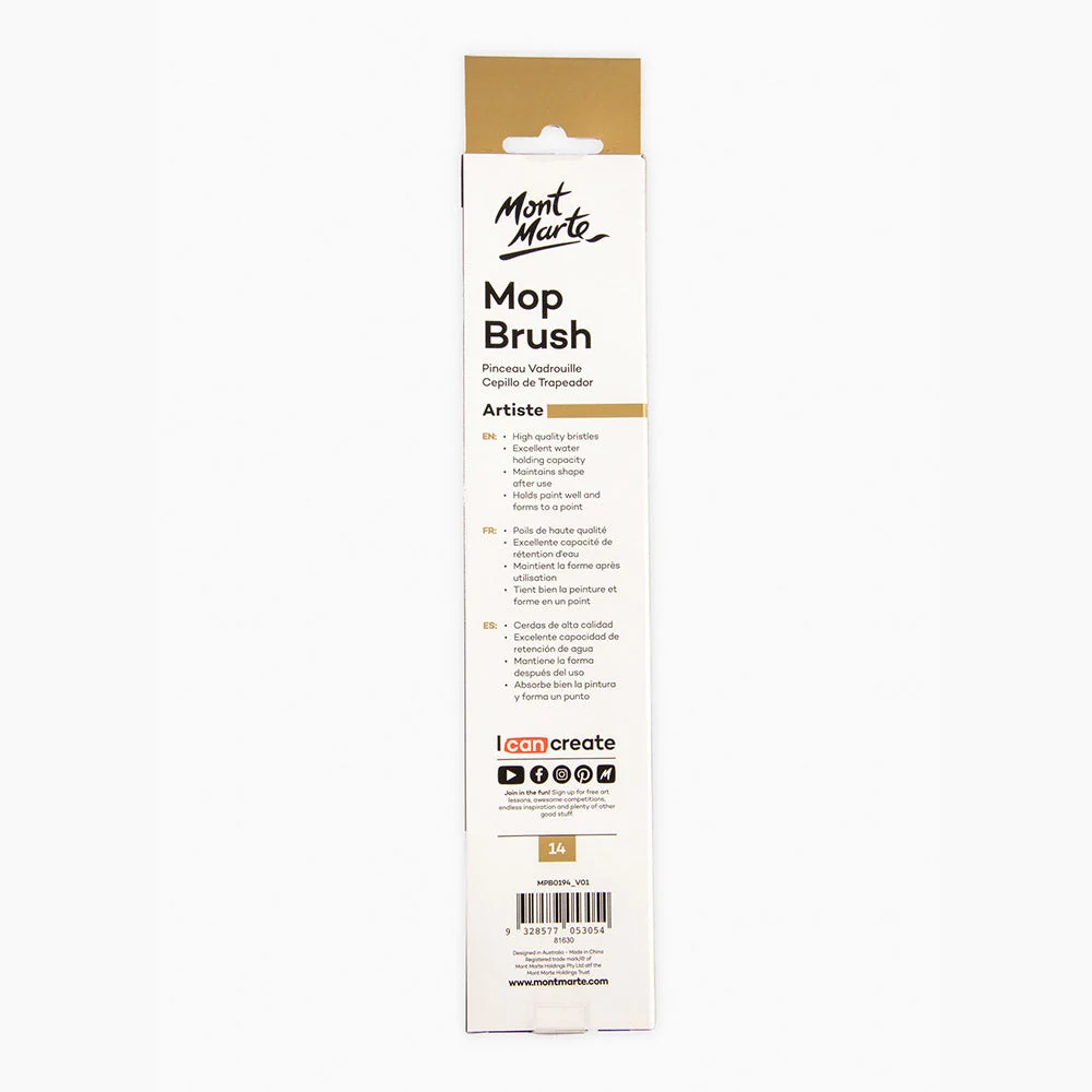 Watercolour Mop Brush Artiste 14 - Image 4