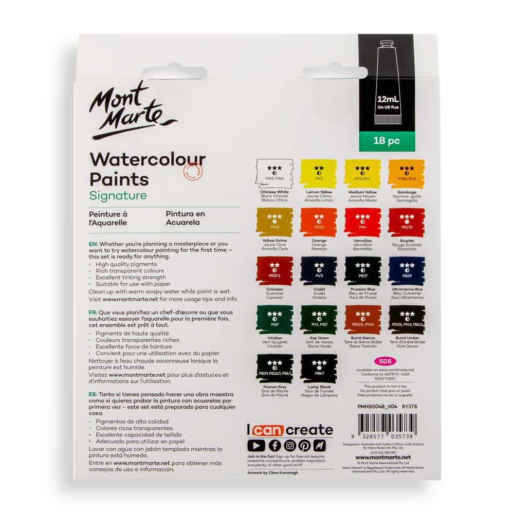 Watercolour Paints Signature 18pc x 12ml (0.4 US fl.oz) - Image 4